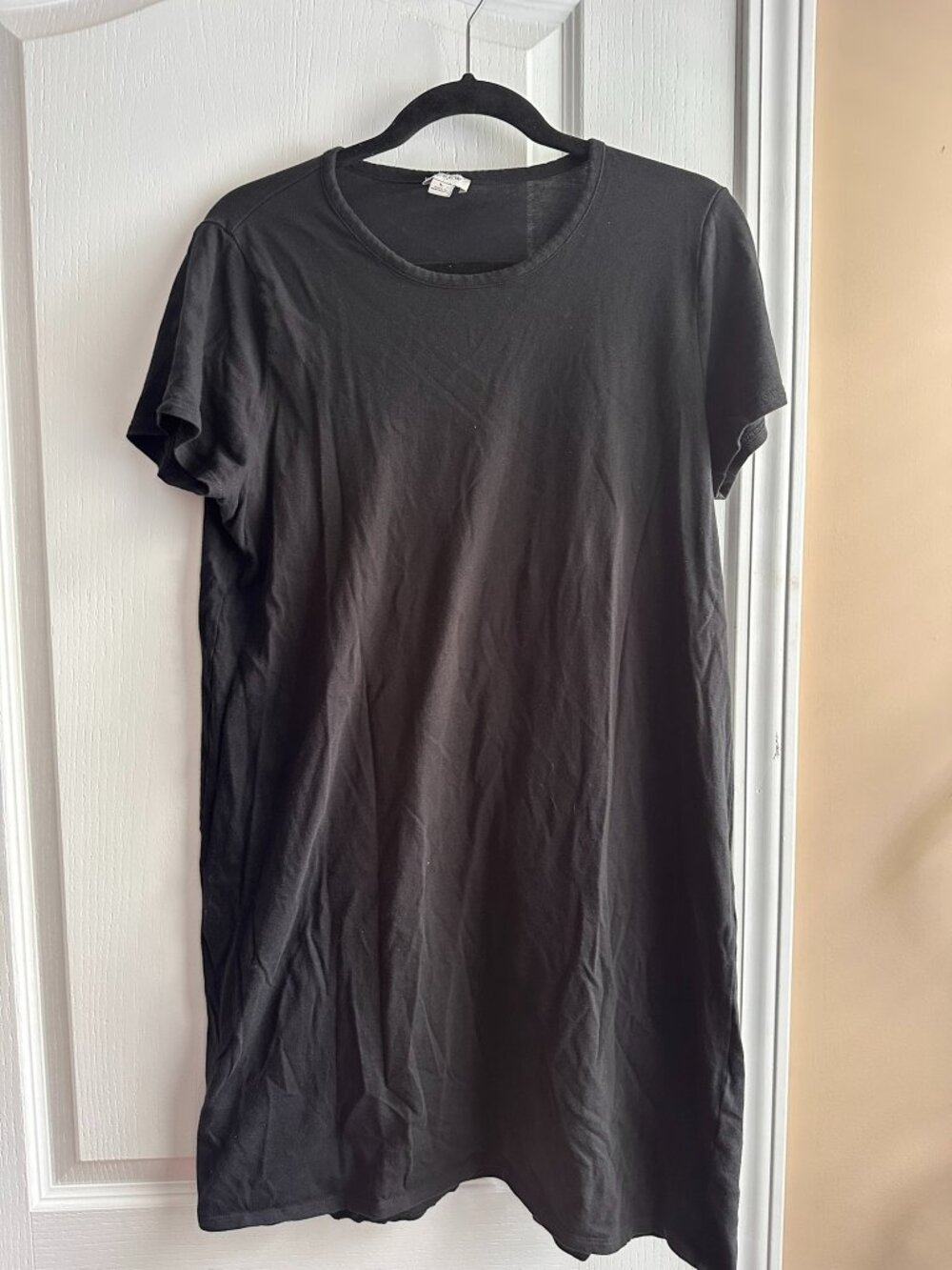 J. Crew Black T-Shirt Dress Size Large